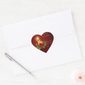 Sticker Cœur lumière de bougie (Enveloppe)