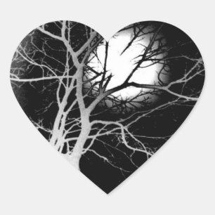 Sticker Cœur Lune