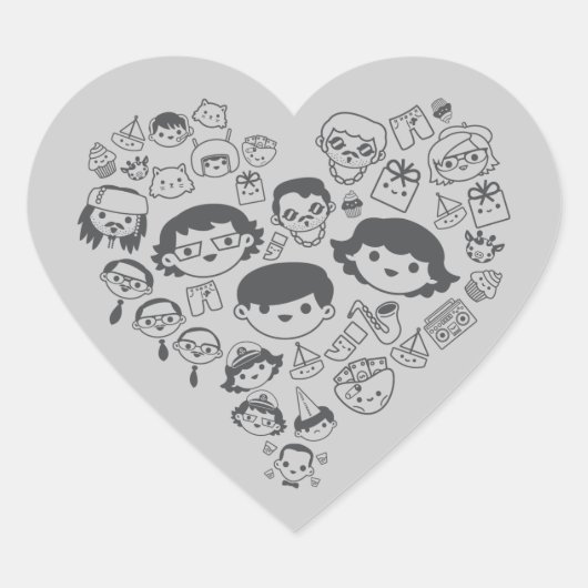 Sticker Cœur Luv (Devant)