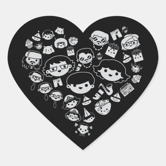 Sticker Cœur Luv 2 (Devant)