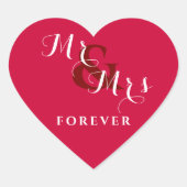 Sticker Cœur M. et Mme Forever Romantic (Devant)
