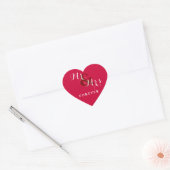 Sticker Cœur M. et Mme Forever Romantic (Enveloppe)
