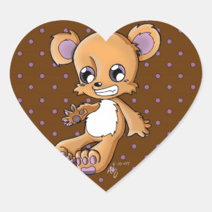 Sticker Cœur M. Teddy