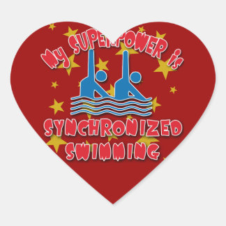Sticker Cœur Ma superpuissance est la nage synchronisée