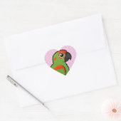 Sticker Cœur Macaw à tête rouge (Enveloppe)