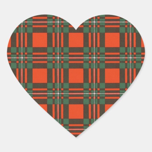 Sticker Cœur Macgregor clan Plaid Scottish tartan (Devant)