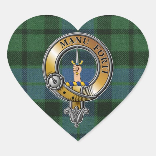 Sticker Cœur MacKay Tartan & Badge (Devant)