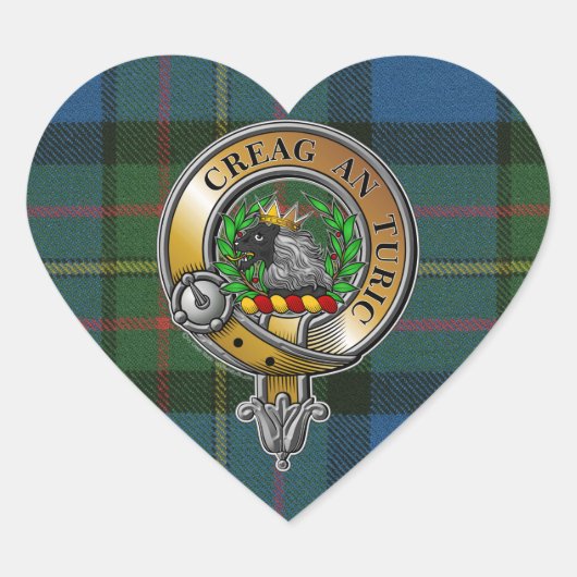Sticker Cœur MacLaren Tartan & Badge (Devant)