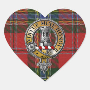 Sticker Cœur MacLean Tartan & Badge