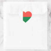Sticker Cœur Madagascar - Drapeau malgache (Sac)