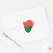 Sticker Cœur Madagascar - Drapeau malgache (Enveloppe)