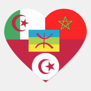 Sticker Cœur maghreb uni