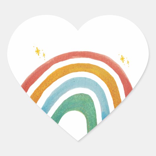 Sticker Cœur Magic Rainbow (Devant)