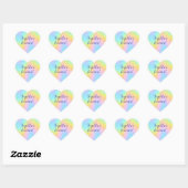 Sticker Cœur Magnificent Pastel Rainbow Wedding (Feuille)