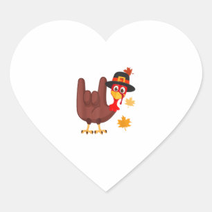 Sticker Cœur Main Turquie Langue Signale Américaine Je Vous Aim
