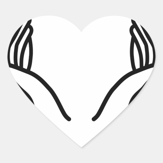 Sticker Cœur Mains découpées (Devant)