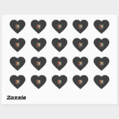 Sticker Cœur Maison Hantée Fantôme d'Halloween Arrive (Feuille)