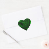 Sticker Cœur malachite vert texture (Enveloppe)