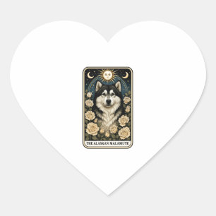 Sticker Cœur Malamute d'Alaska