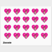 Sticker Cœur Maman chien mignon (Feuille)