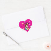Sticker Cœur Maman chien mignon (Enveloppe)