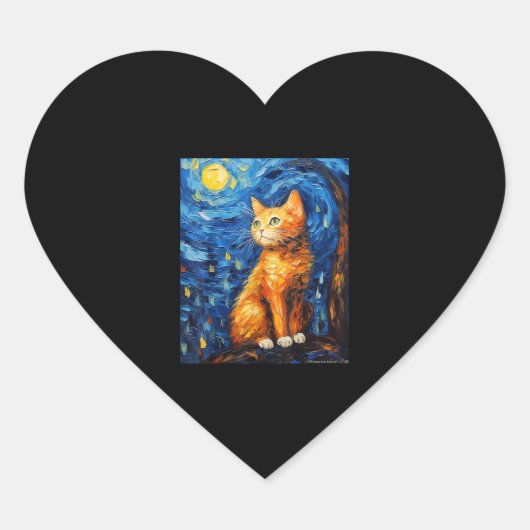 Sticker Cœur Maman de chat, Papa de chat (Devant)