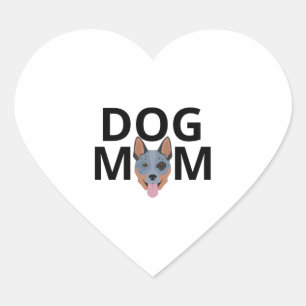 Sticker Cœur Maman de chien de bétail australien Premium 2