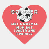 Sticker Cœur maman de football plus forte et plus fière (Devant)