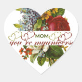 Sticker Cœur maman mon univers (Devant)
