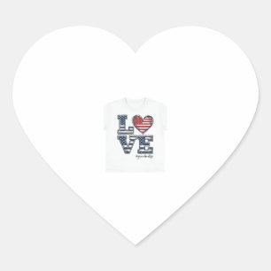 Sticker Cœur Mamie patriote Vie Amour Vintage Conception de T-s