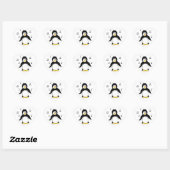 Sticker Cœur Manchot qui chante (Feuille)