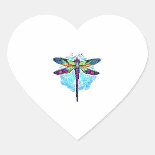 Sticker Cœur Mandala (Devant)