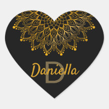 Mandala Floral initial monogramme or personnalisé