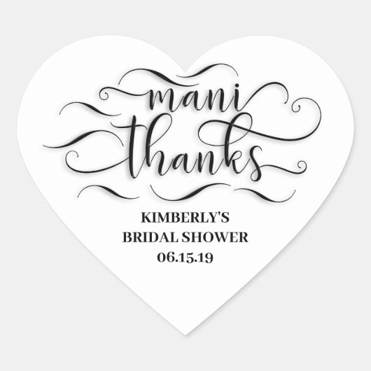 Sticker Cœur Mani Merci - Merci (Devant)