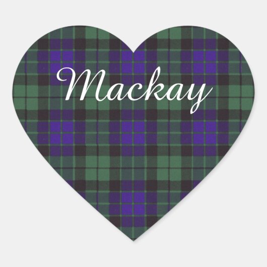 Sticker Cœur Maquay clan Plaid Scottish tartan (Devant)