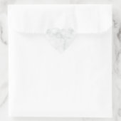Sticker Cœur Marbre Blanc Moderne (Sac)