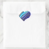 Sticker Cœur Marbre bleu et or (Sac)