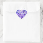 Sticker Cœur Marbre bleu et violet Abstrait numérique (Sac)