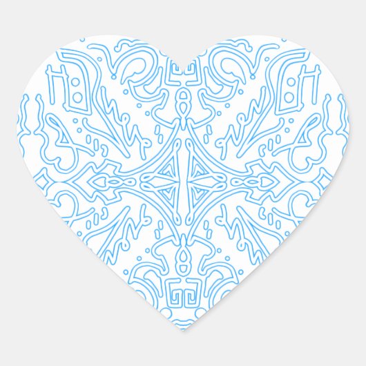 Sticker Cœur Marée Azur Céleste (Devant)