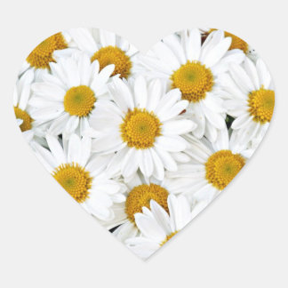 Sticker Cœur Marguerites