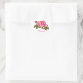 Sticker Cœur Mariage à fleurs de Merci rose rose (Sac)