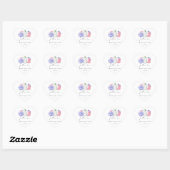 Sticker Cœur Mariage aux fleurs de citrouille blanche et d'hort (Feuille)