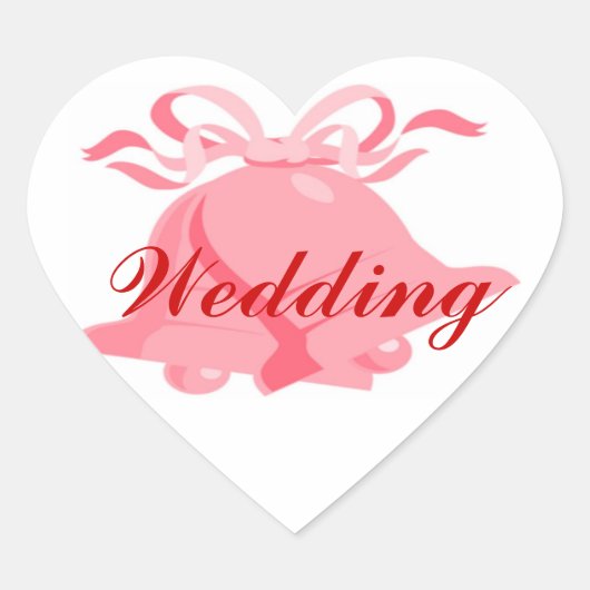 Sticker Coeur mariage Bells (Devant)