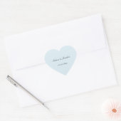 Sticker Cœur Mariage bleu clair (Enveloppe)