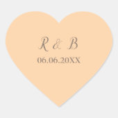 Sticker Cœur Mariage classique (Devant)