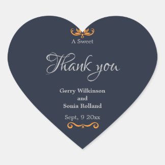 Sticker Cœur Mariage classique d'élégance florale