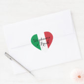 Sticker Cœur Mariage couleur drapeau italien (Enveloppe)