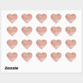 Sticker Cœur Mariage de dentelle rose Glam (Feuille)