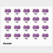 Sticker Cœur Mariage de feuille d'arbre de coeur violet radiant (Feuille)