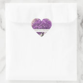 Sticker Cœur Mariage de feuille d'arbre de coeur violet radiant (Sac)